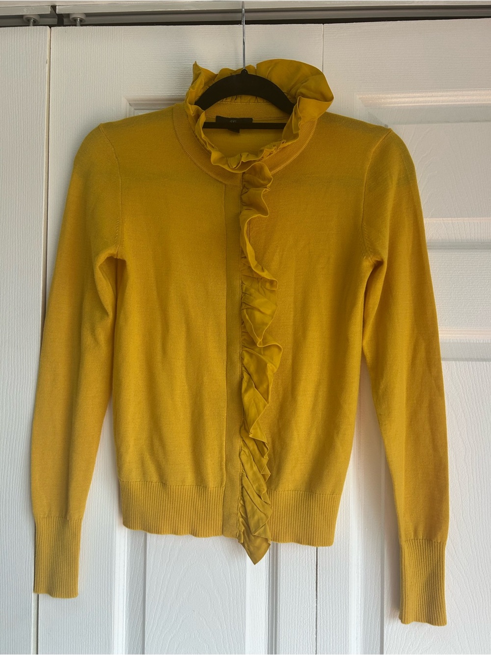 JCrew Ruffle Cardigan, size XS
